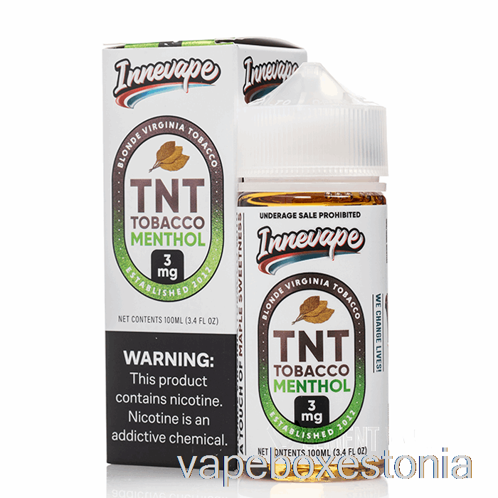Vape Box Estonia Tnt Tubakas Mentool - Innevape E-vedelikud - 100ml 3mg